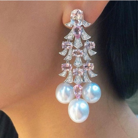 South sea Pearl drop earrings - Picture 3 of 5